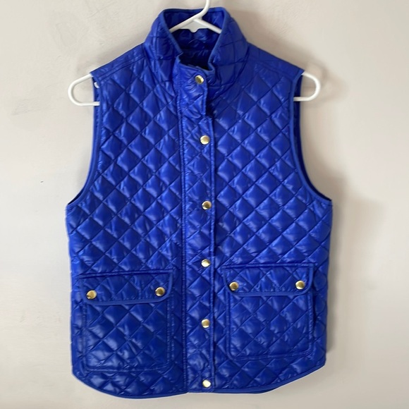 J. Crew Royal Blue Excursion Puffer Vest - Size S - Picture 1 of 7